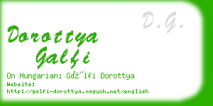 dorottya galfi business card